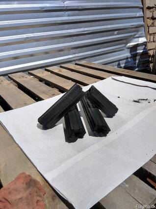 Charcoal briquette hexagonal