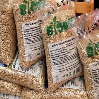 EN Plus A1 Wood Pellets in 15kg Bags Premium Quality 6mm Size In Stock Ready to Ship Buy N