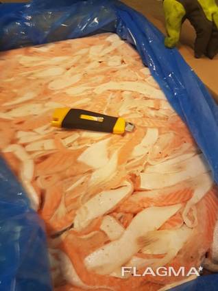 ASC, MSC frozen fish products from the cold store in Lithuania.