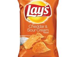 Lays Cheddar &amp; Sour Cream Flavored Potato Chips 7.75 Oz Bag