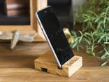 Smartphone wood stand made of oak or alder - фото 3