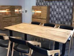 Table/ Solid oak table/ Wooden tabletop/ Loft table